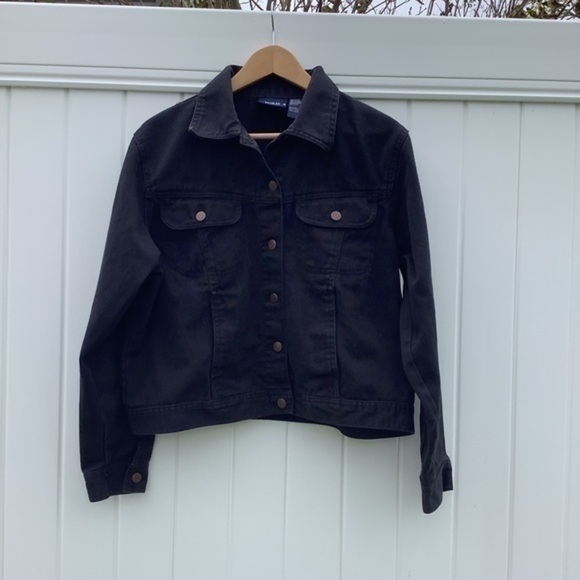 Bill Blass black denim jacket - Picture 2 of 4
